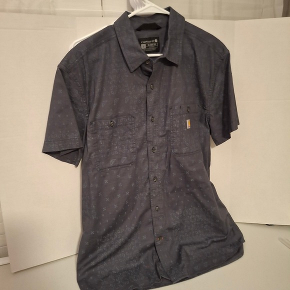 Carhartt Other - Carhartt Mens Relaxed Fit Short Sleeve Button Up Shirt‎ L TW6403M